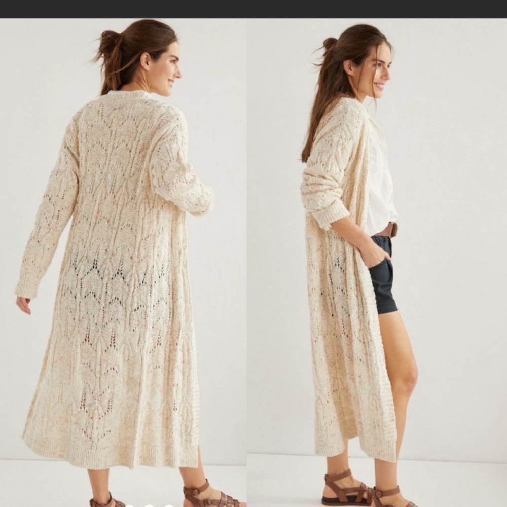 Anthropologie Pilcro Pointelle Cardigan